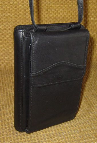 Pocket .625&#034; rings | black leather franklin covey zip planner/binder usa for sale