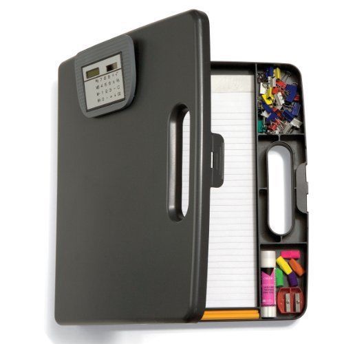 Officemate 83372 Portable Storage Clipboard Case W/calculator, 12w X 13 1/10h,