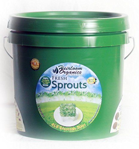 Heirloom Organics NON-GMO Fresh Organic Sprouts Pack - 4 Pounds Organic Non-Hybr