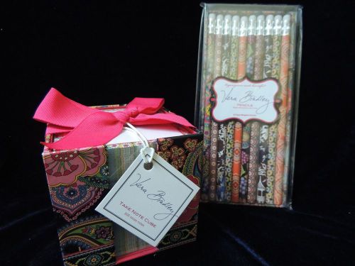BRAND NEW Vera Bradley SYMPHONY IN HUE - Take Note Cube and Pencil Set