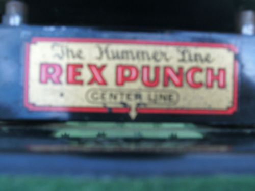 Vintage -The Hummer Line Rex #14 Two Hole Punch
