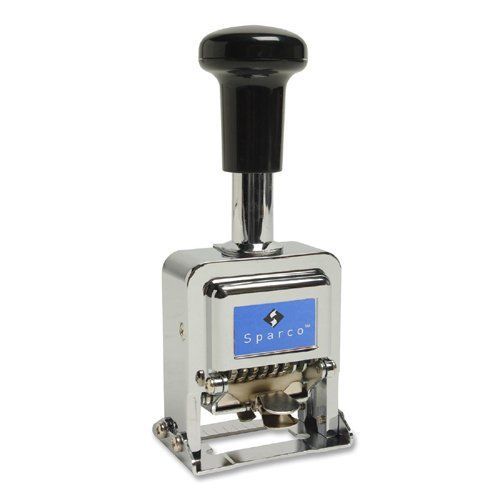 Sparco Self-inked 6 Wheels Automatic Numbering Machine - Number Stamp (spr80067)