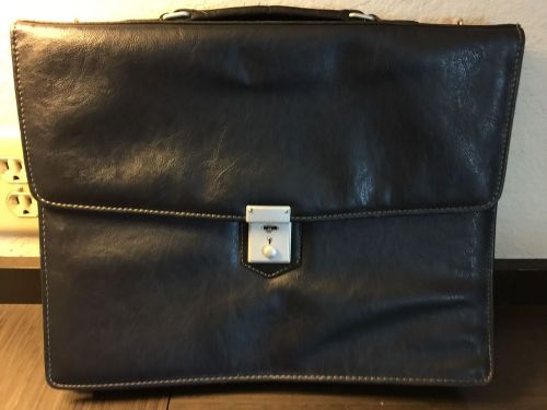 KOYUKO Navy Blue Leather business bag Handbag Type Briefcase Japan Attache