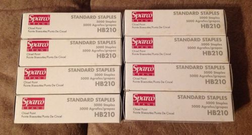 Lot of 8 Boxes Sparco Brand Standard Staples HB210 Chisel Point