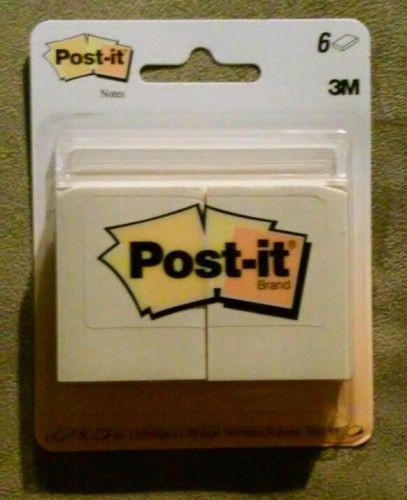 Canary Yellow Post-It Notes 1 3/8&#034; X 1 7/8&#034; Pack of 6
