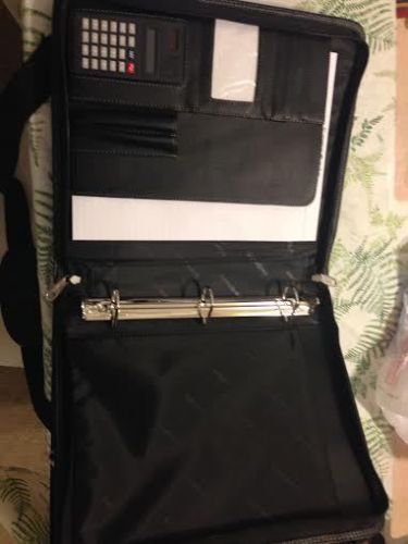 Samsonite vinyl 3-ring office padfoilo w/t calculator and business card holder for sale