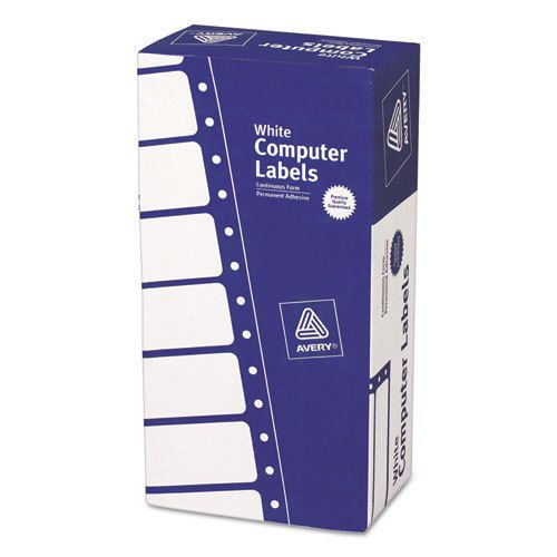 Dot matrix printer address labels, 1 across, 15/16 x 5, white, 5000/box for sale
