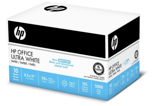 HP Office 8 1/2 x 11 Inches Ultra White Sheets, 5000Sheets/10 Ream
