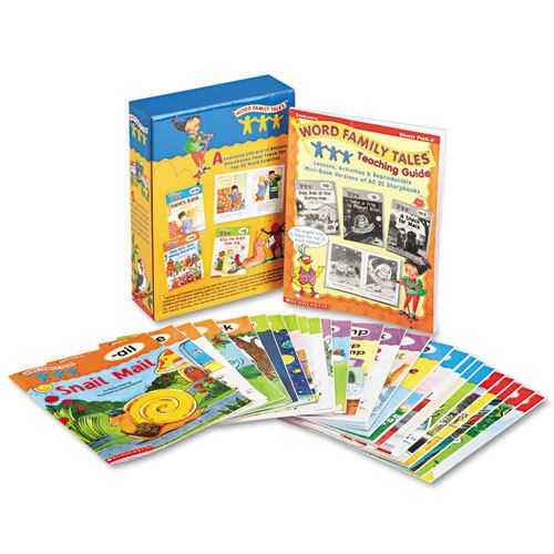 Scholastic word family tales teaching guide, grades pre k-2, softcover, 16 pages for sale