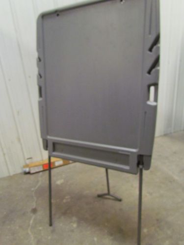 Polyethylene portable flipchart easel display w/carry handles 35x43x70&#034; gray for sale