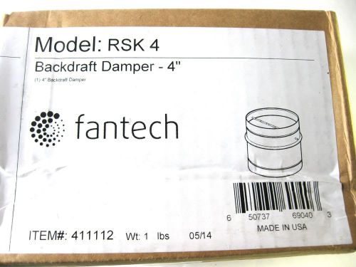 Fantech Model: RSK 4 Backdraft Damper - 4&#034; Made in USA! NEW!