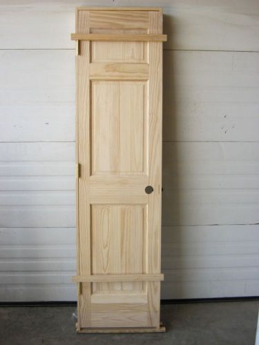 3 Panel Raised Interior Solid Pine Door Unfinished 19-15/16&#034;W x 80&#034; H x 1-1/4&#034; D