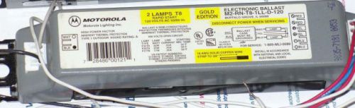 2 MOTOROLA TWO LAMPS ELECTRONIC BALLASTS-M2-RN-T8-1LL-D-120