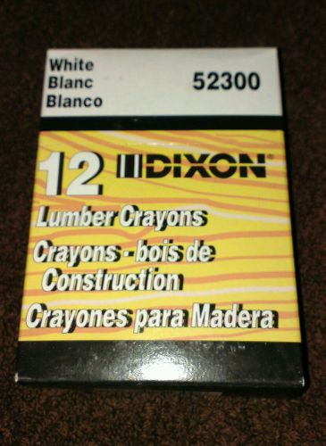 Dixon, MPN: 52300, Lumber Marking Crayons, White, 12-Pack, NEW !!