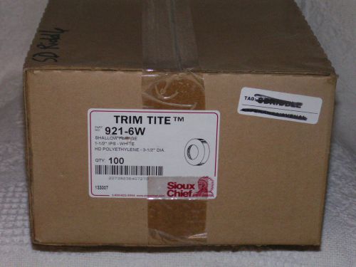 SIOUX CHIEF 921-6W 1-1/2&#034; TRIM TITE SHALLOW FLANGE 100 COUNT