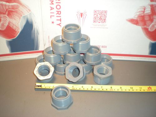 Lot of 15 spearsthreaded reducer bushing 1- 1/2&#034; x 1&#034; cpvc sch 80 for sale