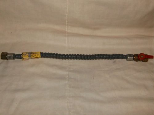 Robt-Flex 1/2&#034; Gas Appliance Connector w/Gas Cock &amp; 18&#034; Flex Line, All GaseQTY 1