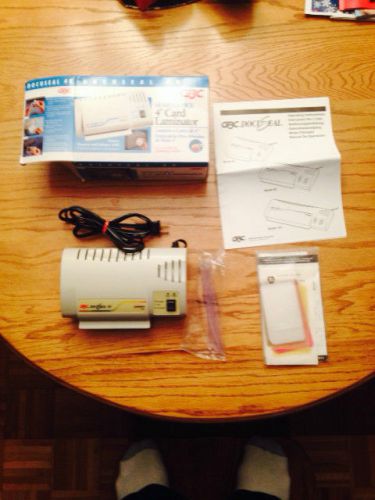 GBC DocuSeal 40 SMALL-SIZE LAMINATING SYSTEM! HOME/OFFICE CARD LAMINATOR! DS-40