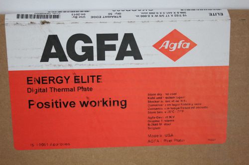 Agfa energy elite positive plate15 7/32 x 17 3/8 x 0.005&#034; straight edge ok6qb000 for sale