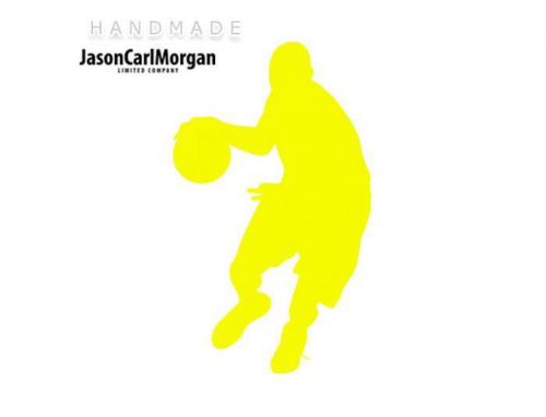 JCM® Iron On Applique Decal, Basketball Neon Yellow