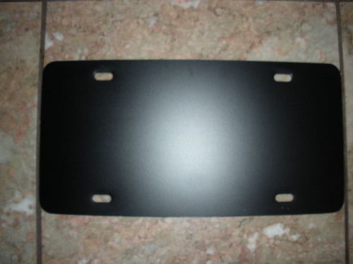 Blank 6&#034;x12&#034; plastic license tag plate for decal - black for sale