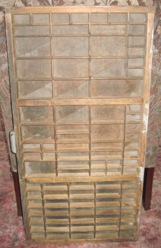 *vtg* hamilton printers drawer letterset type print tray 3 section w green paint for sale