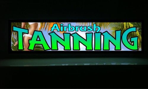 Airbrush tanning led light up sign box very bright neon alternative signs for sale