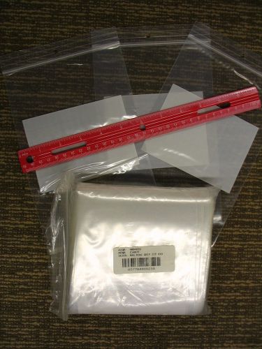 100 Poly Bags Grip Zip Lock Reclosable 2.5mil Hang Hole &amp; Writing Area - 6 x 9 &#034;