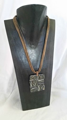 Bali Hand Carved Wooden Jewellery Necklace Display Stand Holder Stand Black
