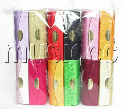 12 pieces mixed colors cosmetics embroider silk boxes T44A3A4