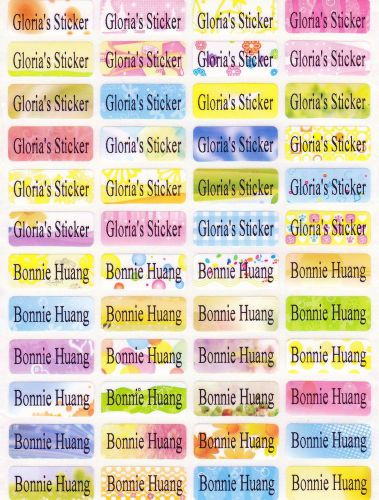 120 colorful custom name stickers-daycare,school,nursery (buy 5 get 1 free) for sale