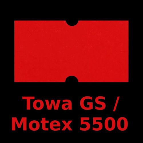 Red Labels to fit Motex 5500-Towa GS Series-Halmark-Century Price Guns 16 rolls