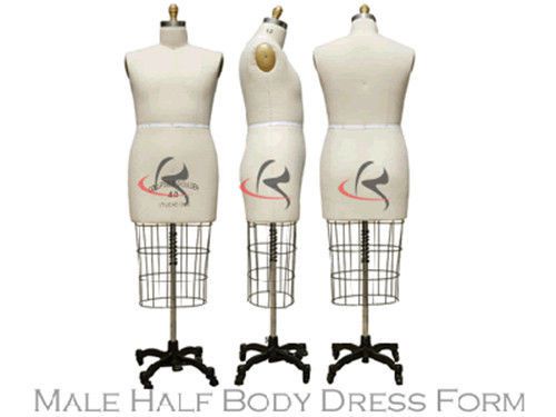 Professional half size dress form mannequin male size 40 w/hip for sale