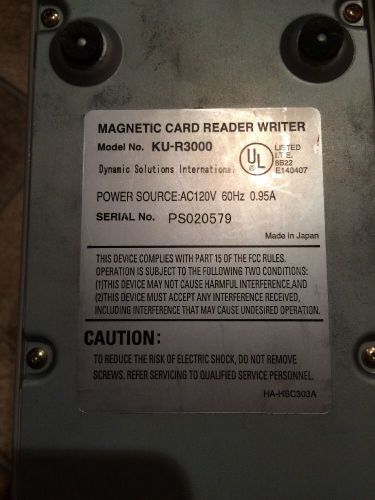 magnetic card reader writer/thermal printer