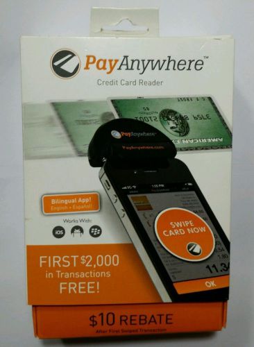 PayAnywhere Card Swipe Payment System Apple Android $10 Rebate &amp; 1st $2000 Free