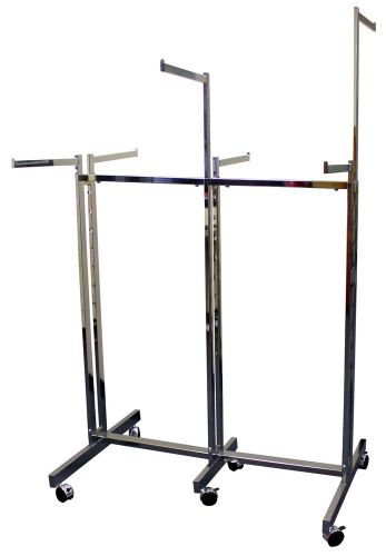 6 way hi-capacity commercial adjustable retail clothing and garment rack for sale