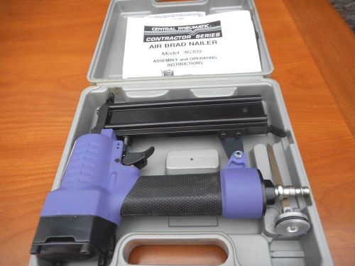 New central pneumatic contractor series air brad nailer 46309 with owners manual for sale