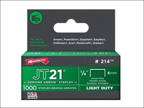 Arrow JT21 Staples Box 5000 6mm - 1/4in