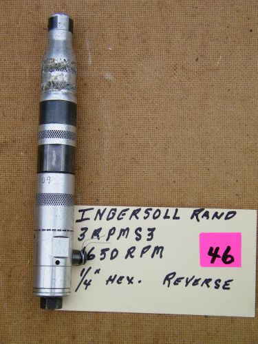 INGERSOLL RAND - INLINE NUTRUNNER - 3RPMS,1650 RPM, 1/4&#034; HEX. REVERSE, USED, USA