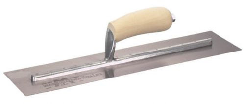 Marshalltown MXS64 4-in X 14-in Finishing Trowel With Curved Wood Handle