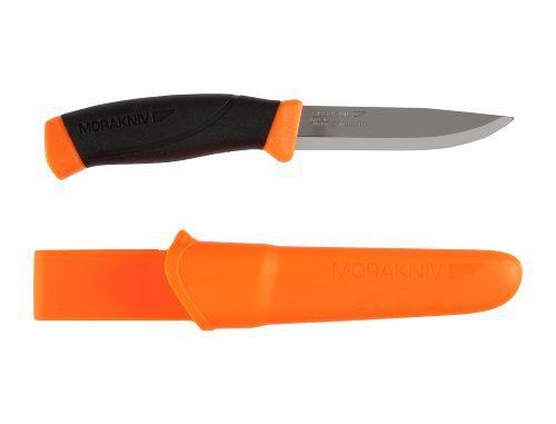 Morakniv companion fixed blade knife sandvik stainless steel orange 4.1 inch for sale