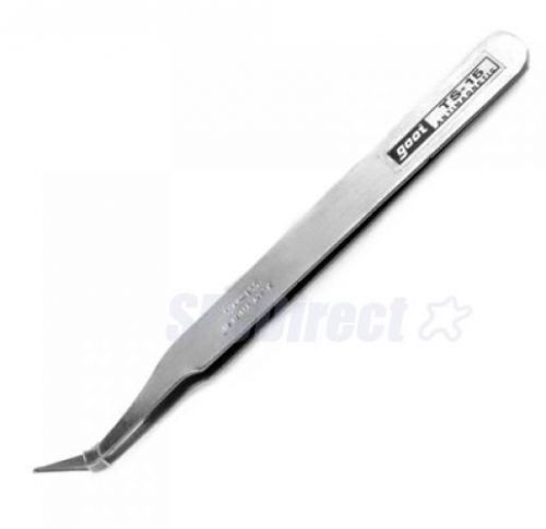 5x anti-magnetic stainless steel pointed curved tweezers 4.5&#034; craftwork for sale
