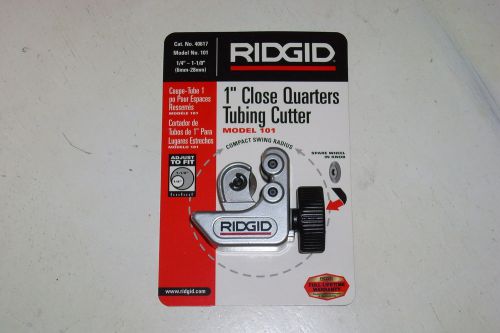 New ridgid model no.101 close quarters 1/4 to 1-1/8&#034; diameter tubing cutter for sale