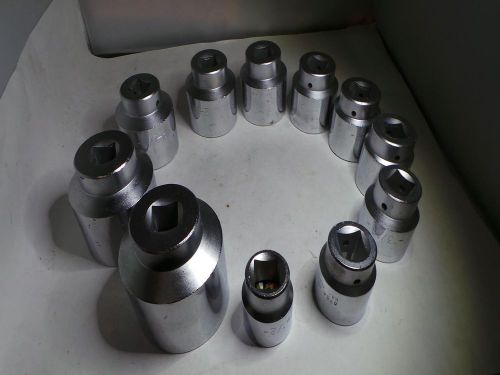Lot of 11 proto sockets 1 1/2 to 3 1/8 12 point 1&#034; drive 5800 5794 ect for sale