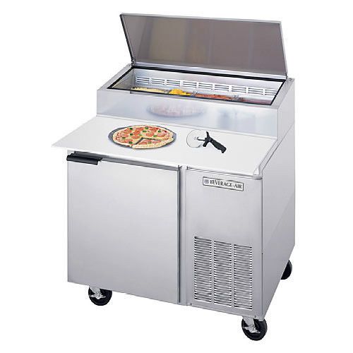 SATURN COMMERCIAL STAINLESS STEEL PIZZA PREP TABLE, 12cu ft, 44&#034; LONG, (SPT-44)