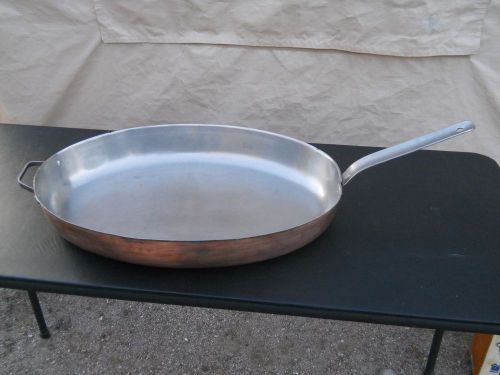 Legion utensils scavullo 22&#034; copper stainless fry pan 12-56 super big!!! l@@k!!! for sale