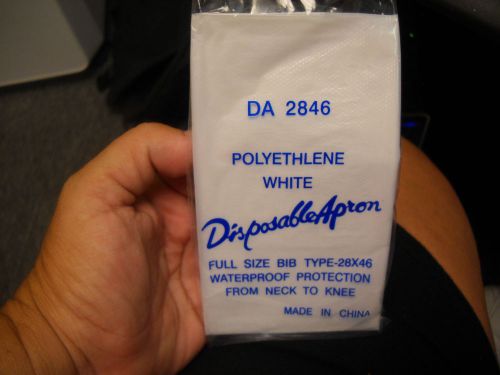West-Chester #DA2846 Disposable Aprons Polyethlene White 28x46 case of 1000  pcs