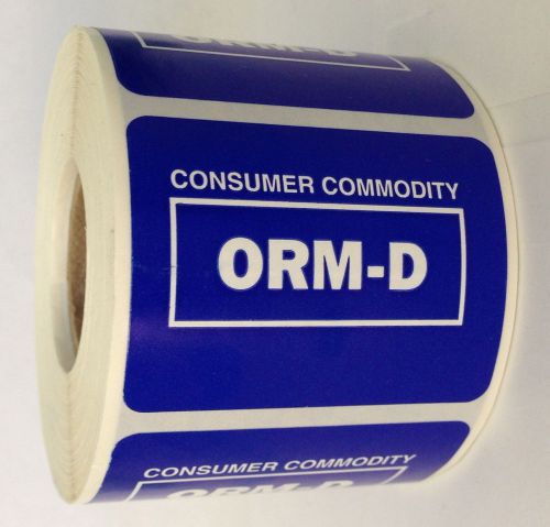 500 Standard ORM Labels of 2x1.5 Consumer Commodity ORM-D Rolls