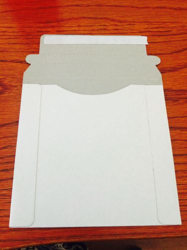 100 White cardboard Self-Seal CD/DVD Shipping with Zip strip and Peal &amp; Seal