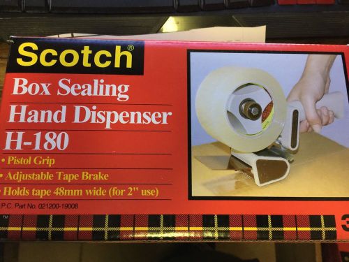 LOT OF 2 NEW 3M H-180 Scotch Box Sealing Tape Dispenser Gun 2&#034; PISTOL GRIP